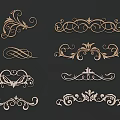 Intricate Ornamental Carved Patterns With Various Curved Designs And Floral Details