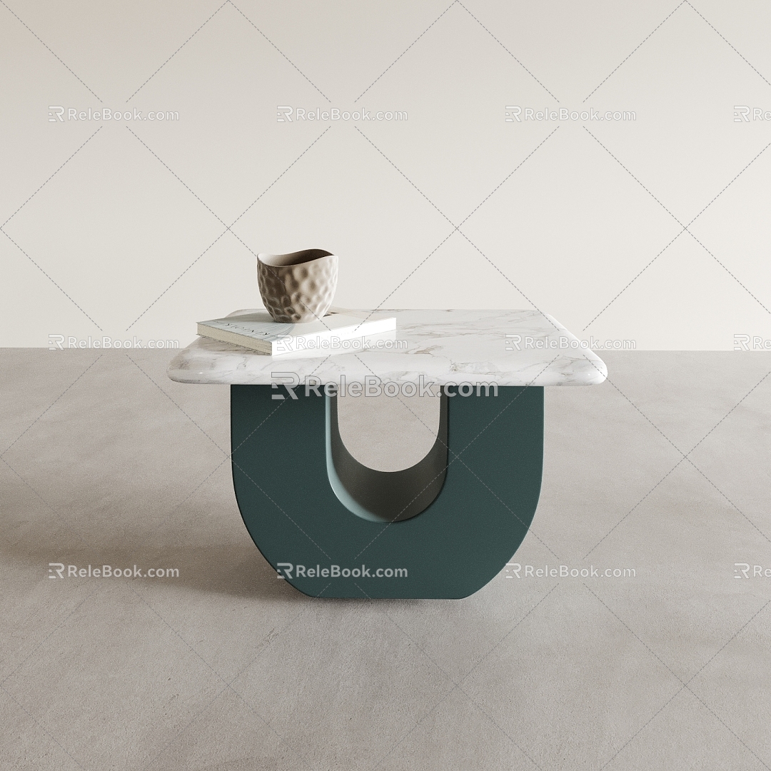 Coffee table side table round table low table corner table square table 3d model