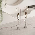 Modern Floor Lamps With Conical Base Curved Metal Frame And Circular Shade In Minimalist Interior
