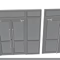 Modern Double Glass Doors With Sleek Aluminum Frames And Transparent Panels