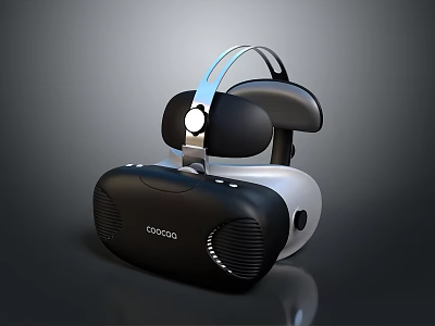 Modern COCOSOS VR Headset With Black White Design Comfortable Headband And Speakers 3d model