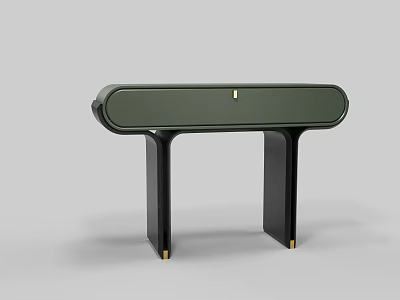 Green Inflatable Model With Black Legs And Gold Accent Decorative Design 3d model