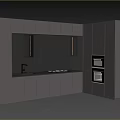 Modern Kitchen Interior With Gray Cabinets And Sleek Countertop Design
