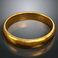 Gold Fashion Ring Accessory With Shiny Metallic Finish And Sleek Surface Design