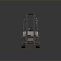 STILL Industrial Forklift In Orange Gray And Black With Cab Forks And Wheels