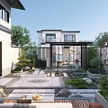 New Chinese Courtyard Landscape 3d model