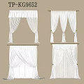 White Curtains With Four Stylish Designs Featuring Fringes For Elegant Home Window Decor