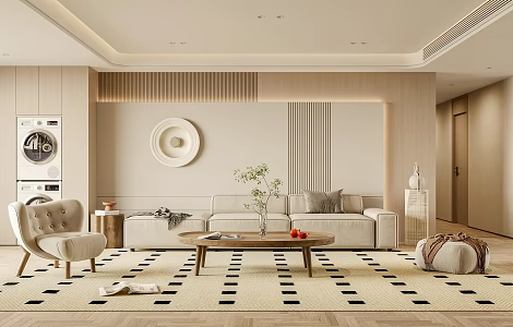 Quiet living room home living room 3d model