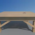 Industrial Equipment Heavy Duty Wooden Workbench Featuring Sturdy Support Structure And Flat Platform