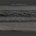 Detailed Layered Ground Structure With Stones Gravel And Red Surface Layers