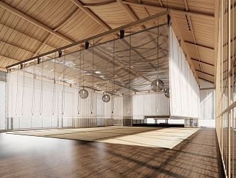 New Chinese Gym Yoga Gym 3d model