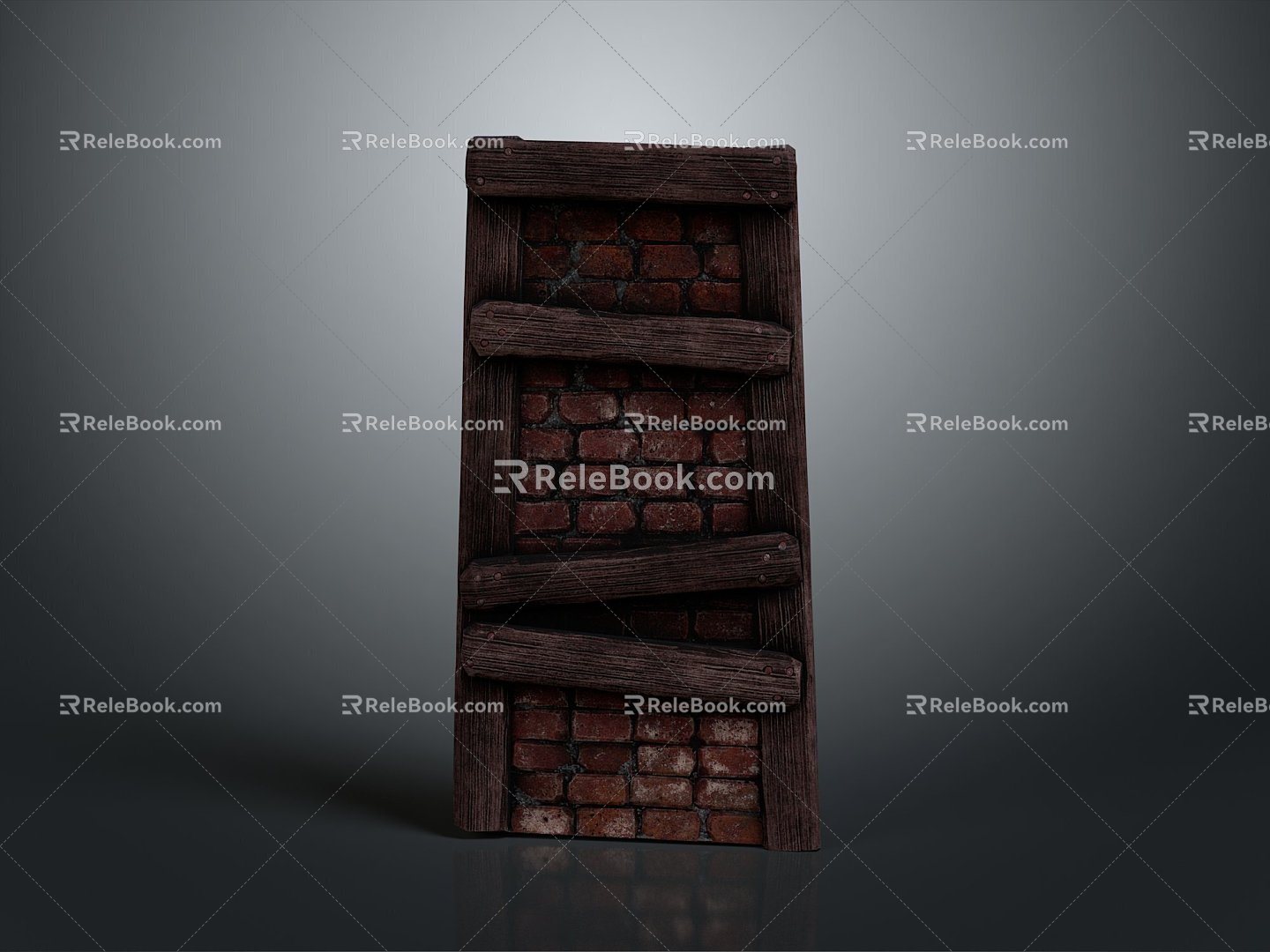 Wall brick wall red brick red brick wall old brick wall old wall outdoor articles realistic 3d model