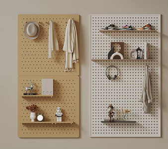 Modern Hanger Hole Board Hanger Coat Rack Coat Hook Decoration Hanger Storage Rack 3d model