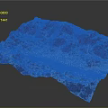 3D Terrain Model With Rugged Undulating Surface And Brown White Textured Details 3d model