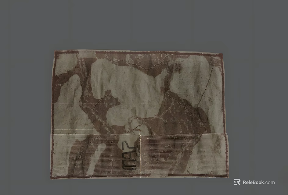 Marble Pattern Brown Beige Household Towel With SAO Lettering For Kitchen Use 3d model 