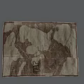 Marble Pattern Brown Beige Household Towel With SAO Lettering For Kitchen Use