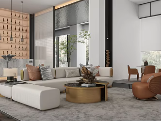 Sales office Modern reception area 3d model