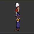 3D Character Blonde Hair Red Tank Top Blue Pants Yellow Accents Brown Boots Blue Gloves