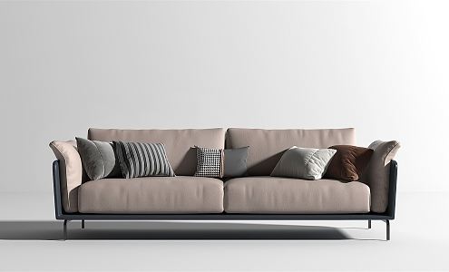 modern double sofa 3d model