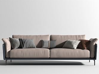 modern double sofa 3d model