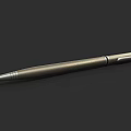 Sleek Metallic Pen With Cap On Dark Background Modern Writing Instrument
