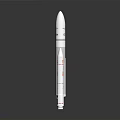 Detailed White Rocket Model For Space Exploration With Logos And Markings