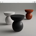 Modern corner table 3d model