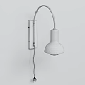 Modern Black Wall Lamp With Curved Arm And Dome Shade Design