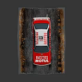Red and white racing car with BASTOS MOTUL logos number 83 on track surface