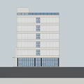 Modern Multi Storey Office Building Exterior With Flat Roof And Windows