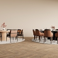 New Chinese Dining Table and Chair Combination 3d model