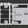 Industrial Machine With Transparent Glass Enclosure And Internal Mechanical Components System