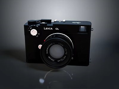 Leica CL Black Digital Camera With Classic Design And High Resolution Lens 3d model