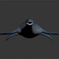 3D Rendered Blue Aquatic Dinosaur Model With Long Neck And Flippers