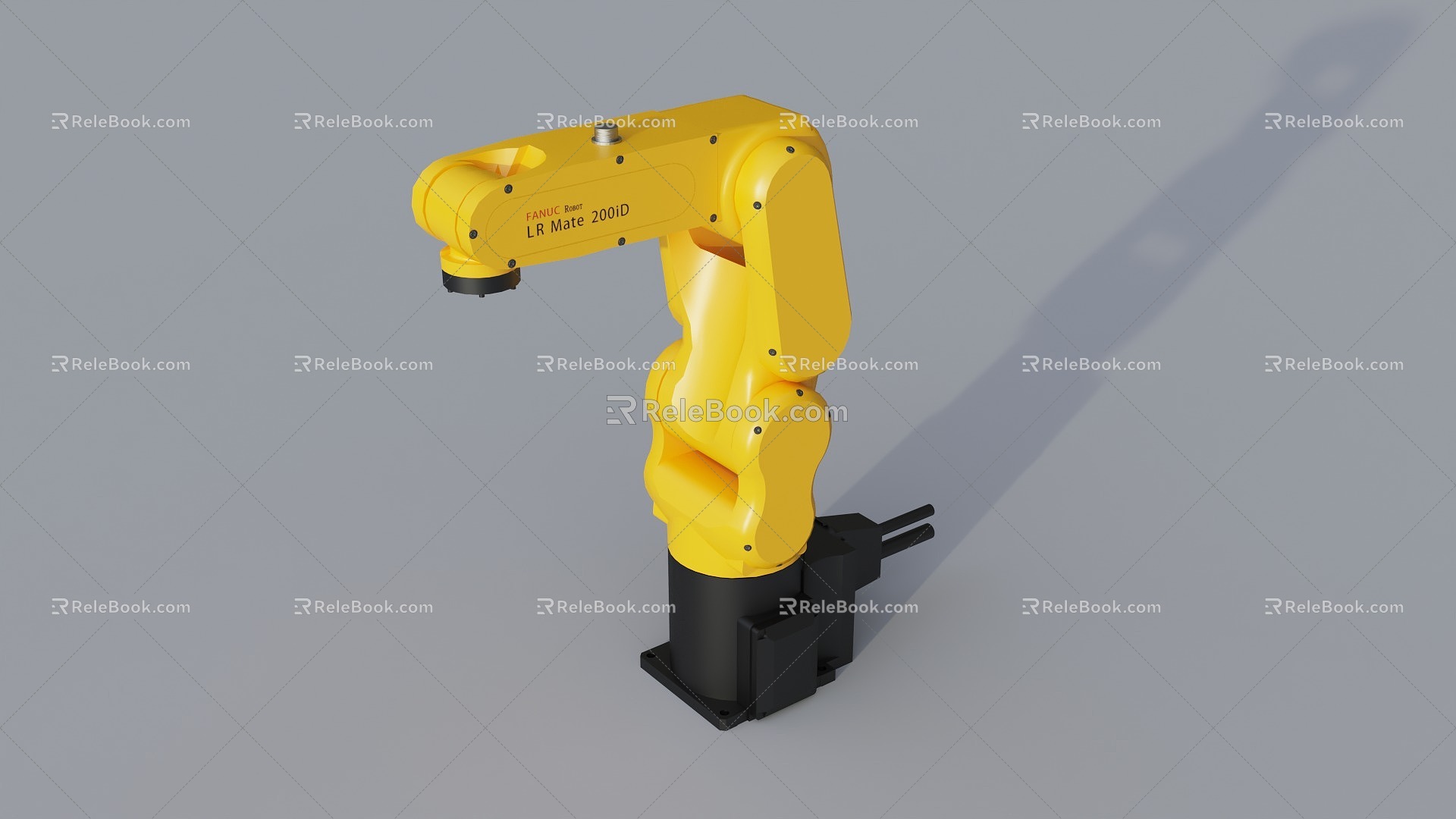 Modern mechanical arm six-axis robot 3d model