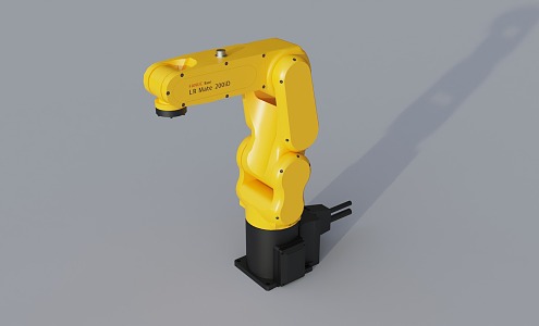 Modern mechanical arm six-axis robot 3d model