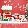 Christmas Christmas Christmas Tree Santa Claus Snow Gift Box Snowman Booth Christmas 3d model