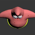 Patrick Star Cartoon Character Toy Figure With Pink Body Big Eyes And Yellow Shorts