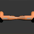 Orange Hoverboard Featuring Dual Pedals Black Non Slip Pads And Reflective Strips