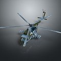 Modern Helicopter Gunship Helicopter Aircraft Gunship Combat Helicopter 3d model