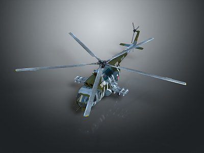 Modern Helicopter Gunship Helicopter Aircraft Gunship Combat Helicopter 3d model