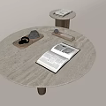 Middle ancient style coffee table combination 3d model
