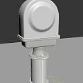 Flanged pipe flange connection 3d model