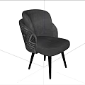 Gray Upholstered Accent Chair With Geometric Pattern On Armrest And Black Wooden Legs Modern Design