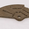 Industrial Equipment Fan Shaped Metal Mechanical Component With Holes And Slots