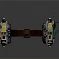 Yellow and Black Electronic Headphones With Wires And Probe Like Device