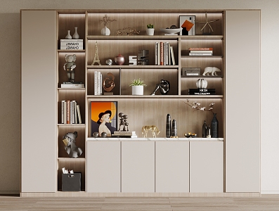 Modern Bookcase Decorative Cabinet 3d model