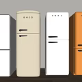 Vintage Style Double Door Refrigerators in Multiple Colors for Modern Kitchens
