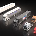 Various Types Of Functional Commercial Trucks In Multiple Colors With DAF Brand For Cargo Transport