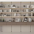 Modern Bookcase Bookshelf Decorative Rack 3d model